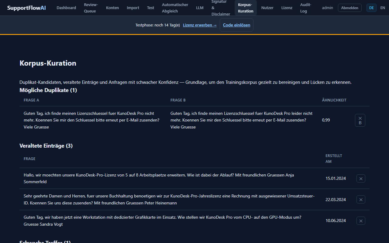 Screenshot: echtes Duplikat-Paar in der Kuration, Ähnlichkeit 0,99
